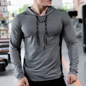 Mens Hooded Workout Sweatshirt